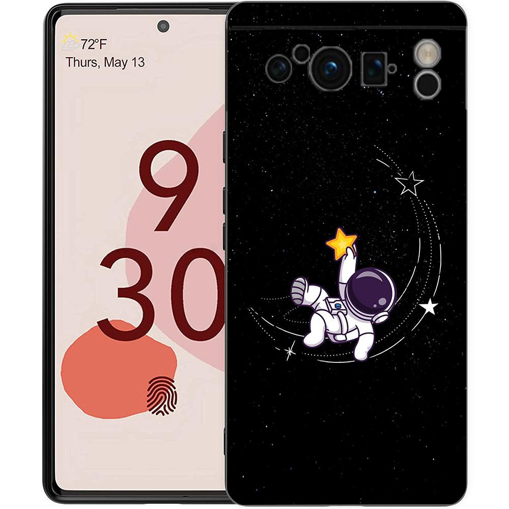 For Google Pixel 10 Pro Phone Case Pixel 9 Pro XL TPU Case Pixel 8 Pro 9A 8A 7A 7 6A 6 Pro Soft Cover Lovely Astronaut