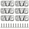 12Pcs Stainless Steel Z-Shaped Bracket Set Heavy-Duty Interlocking Frame Hooks Furniture Connectors Embedded Wall Shelf Accessories Modern Style