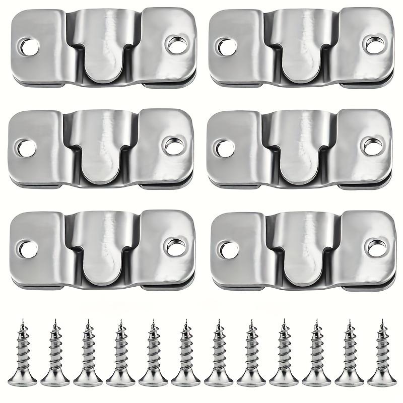 12Pcs Stainless Steel Z-Shaped Bracket Set Heavy-Duty Interlocking Frame Hooks Furniture Connectors Embedded Wall Shelf Accessories Modern Style