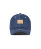 Bajal Va Square Denim Label Ball Cap Medium Blue
