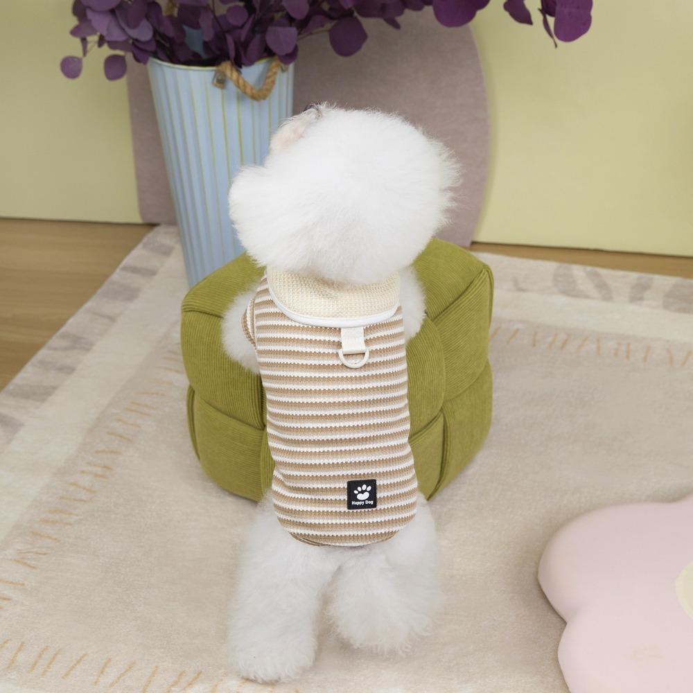 

Лацкан Щенок Полосатый Пуловер Полиэстер Одежда для Собак Два Ноги Жилет Толстовка для Кошек Повседневное Использование L коричневый