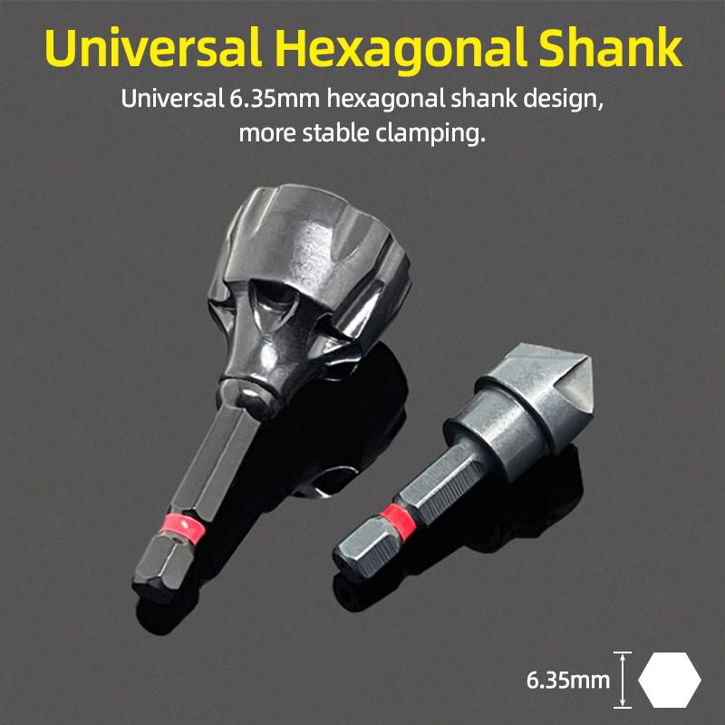 3-19MM Deburring External Chamfer Tool Stainless Steel Metal Drilling Tool Remove Burr Clean Bolt Tools Hex Tool Accessories