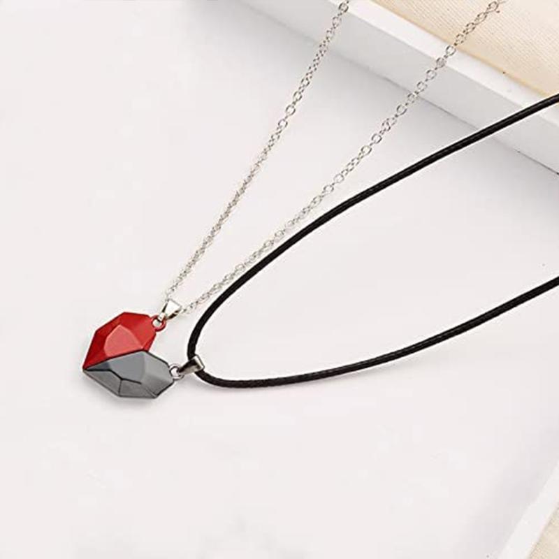 2Pieces Love Heart Necklace Personalized Couple Necklace Pendant Love Heart Puzzle Matching Jewelry for Wife Husband
