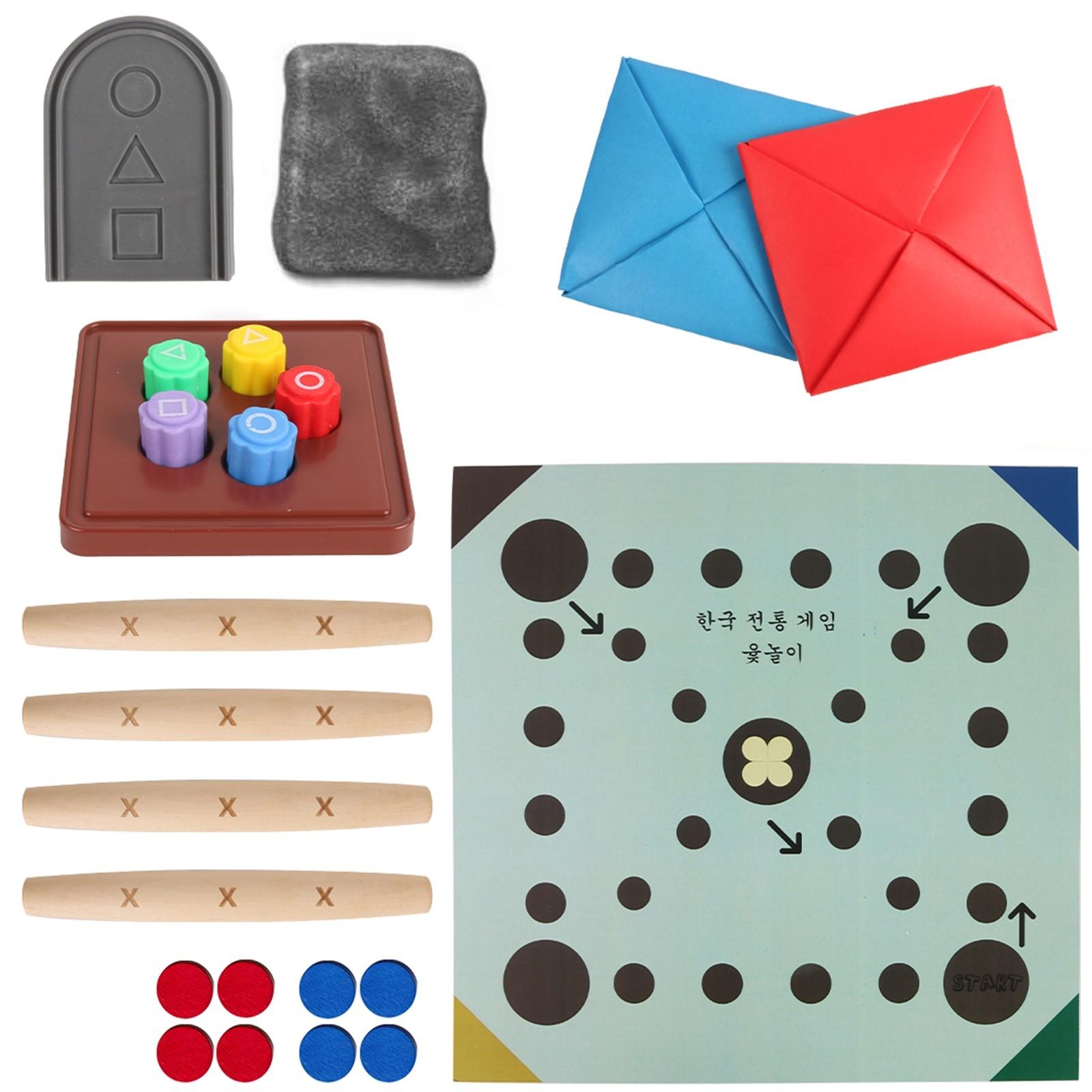 Jeu De Pierres Coréen Traditionnel – 5 Tuiles, Plusieurs Variantes, Portable, Famille Et Voyage