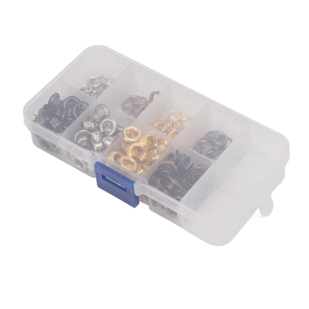 5mm Grommet Tool Kit Multicolor Sturdy Construction Iron Copper Grommet Set with Storage Box for