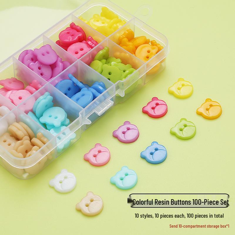 Colorful Plastic Buttons for Baby & Children's Shirts, DIY Crafting - Two & Four Holes