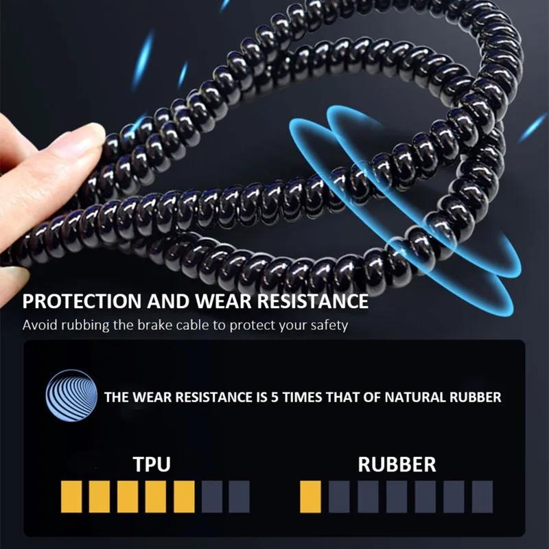 1/2PCS Bicycle Harness Winding Tube TPU Protective Sleeve for E-Bike Brake Wire Cable Organizer Spiral Wrap Portable Line Cover