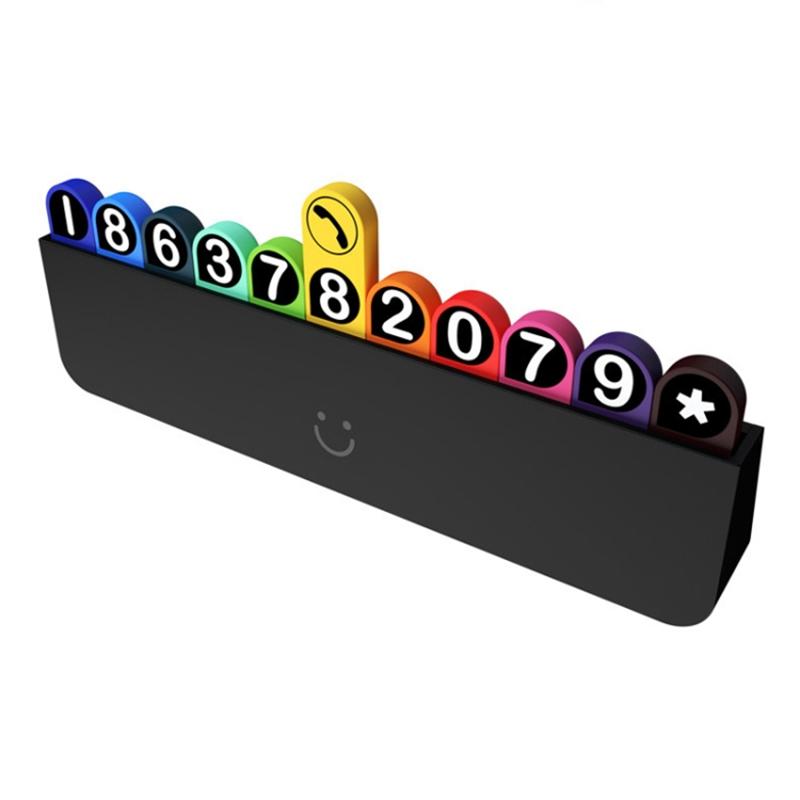 

BBDD Hidden Car Phone Number Card Plastic Temporary Parking Plate Auto Accessories Pure Type