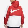 Nike Sport Splice Großer Haken Kapuzen-Logo-Jacke Herrenjacken Rot Weiß DJ4131-657