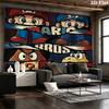 Super Mario Wall Tapestry Aesthetic Wall Hanging Printed Fabric Blanket Decorative Tapestries For Bedroom Living Room Home Decor
