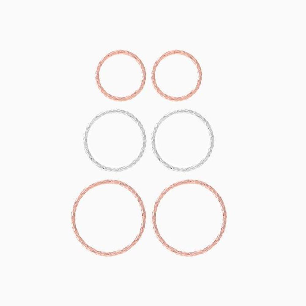 [Silver] Mini Cutting Ring Earrings (S1778208)