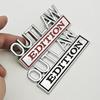 3D Metal OUTLAW EDITION Emblem Sticker Badge Fender Funny Decals Car Truck Replacement Door Decoration for Universal Car SUV