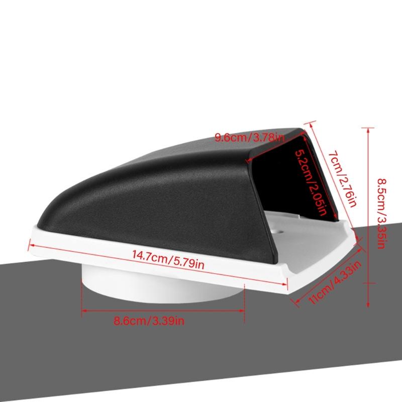 3 Inch Cowl Vent Weatherproof 3 Inch Ventilation Outlet ABS Boat Cabin Ventilator Ensuring Freshes Indoor Air for Boats