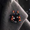 Alloy Backpack Accessory Cartoon Cat Brooch Pin, Mini Enamel Badge Animal Shape Ornament Clothing Jewelry for Women Men Lapel Pin