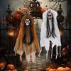 Halloweenská závěsná dekorace ducha Strašidelný létající duch lebky pro rekvizitu strašidelného domu Vnitřní Venkovní Veranda Dvůr Dekorace na strom
