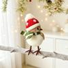 Nordic style Christmas bird cartoon doll creative branch bird, holiday party window decoration