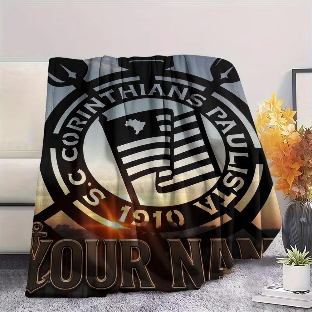 1PC Custom Name Corinthians Patterned Flannel Blanket Suitable For All Seasons for Home Decor Warmth and Comfort Gifts Holiday Present