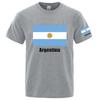 2025 Argentine Flag Print Summer Unisexs New Football Team Print Regular Short Sleeve Solid Color Casual Harajuku Tops