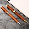 Twist Retractable Roller Ball Pens Wooden Ballpoint Pen Writing Pen for School Office Business