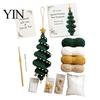 Crochet Gift for Her Doll Spiral Ornament DIY Kit, Holiday Craft Set with Soft Yarn, Beads, Christmas Tree Hanging Window Wall Cabinet Handmade