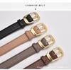 Thin Belt Women'S Decorative High-End Jeans Women'S With Simple Skirt Pin Buckle Square Buckle Pu Belt