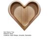 Wooden Serving Trays Stackable Candy Dish Heart-Shaped Nut Snack Tray Multi-tiered Platters for Coffee Table Rustic Home Decor