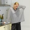 Melllanijoi Mj_V Neck Casual Home Long Sleeves Top_2Color