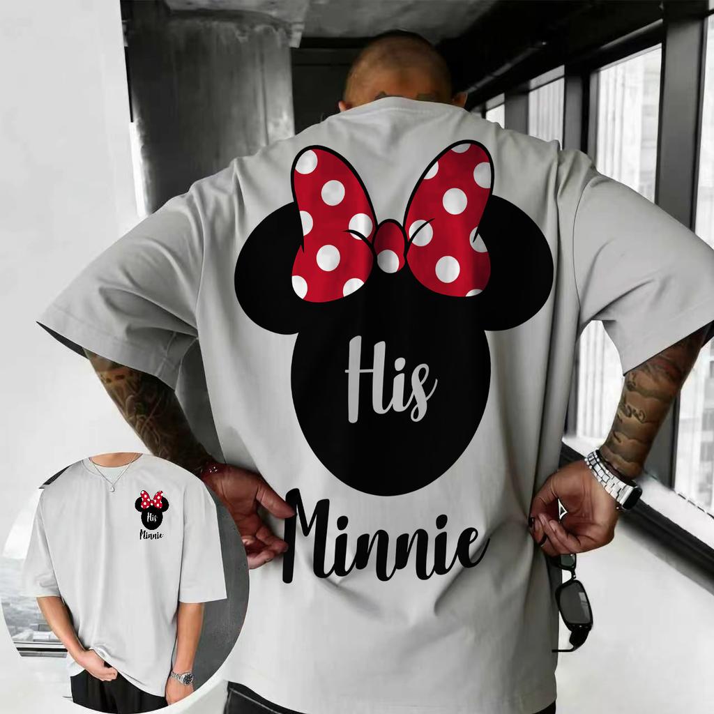 T-shirt Estiva Disney Topolino 2026 100% Cotone Manica Corta Casual Ampio Traspirante per Uomo e Donna