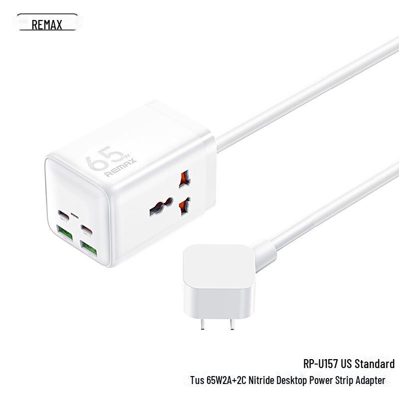 

Многопортовое настольное зарядное устройство REMAX 65 Вт с USB-розетками стандарта ЕС/США