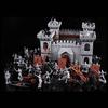 Fortaleza de Mercenário Medieval Maquete Militar Castelo Montagem de Soldado Modelo Guerra Antiga Europeia Brinquedo de Menino