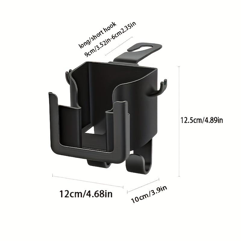 Car Seat Back Organizer with Cup Holder, Phone Mount,and Hooks-Fits Most Vehicles,Holds Water Bottles,Bags-Rear Seat Cup Storage