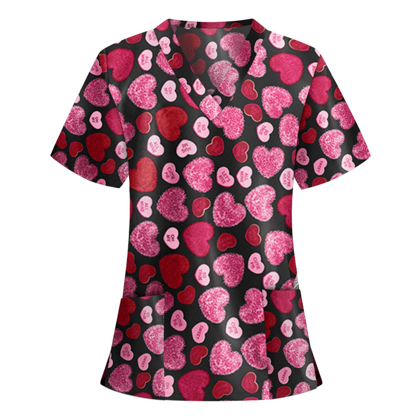 

Женские топы с коротким рукавом и v-образным вырезом, рабочая блузка XL красный