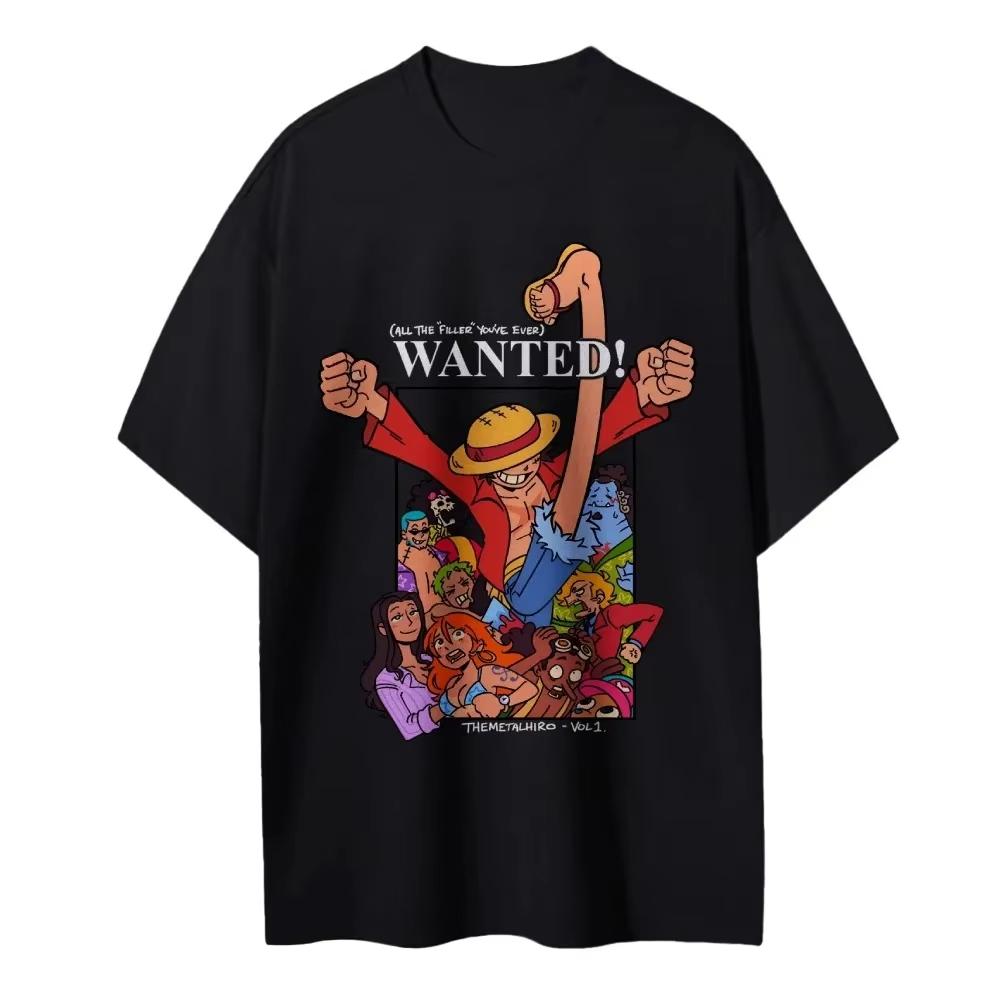 2026 new One Piece Mens and Womens Tshirts  Monkey D Luffys Anime Simple Tshirts  New ShortSleeved
