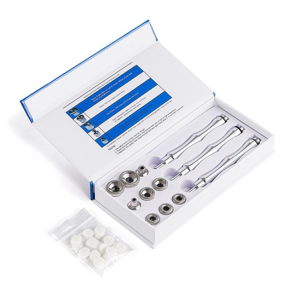 Diamant Mikrodermabrasion Dermabrasion Zubehör Spitzen Für Gesichts Haut Peeling Mitesser Entferner 9 Spitzen 3 Stäbe oder 9 Spitzen 6 Spitzen