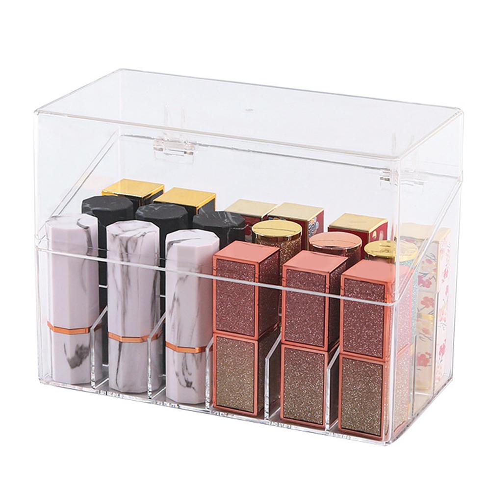 1PC Makeup Lipstick Case Makeup Organizer Storage Box Lipstick Display Stand Holder Jewelry Storage Box