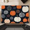 1pc Thanksgiving Pumpkin Print Non-Slip Doormat - 0.47inch Thick Flannel, Machine Washable, Comfortable Floor Mat for Entryway,