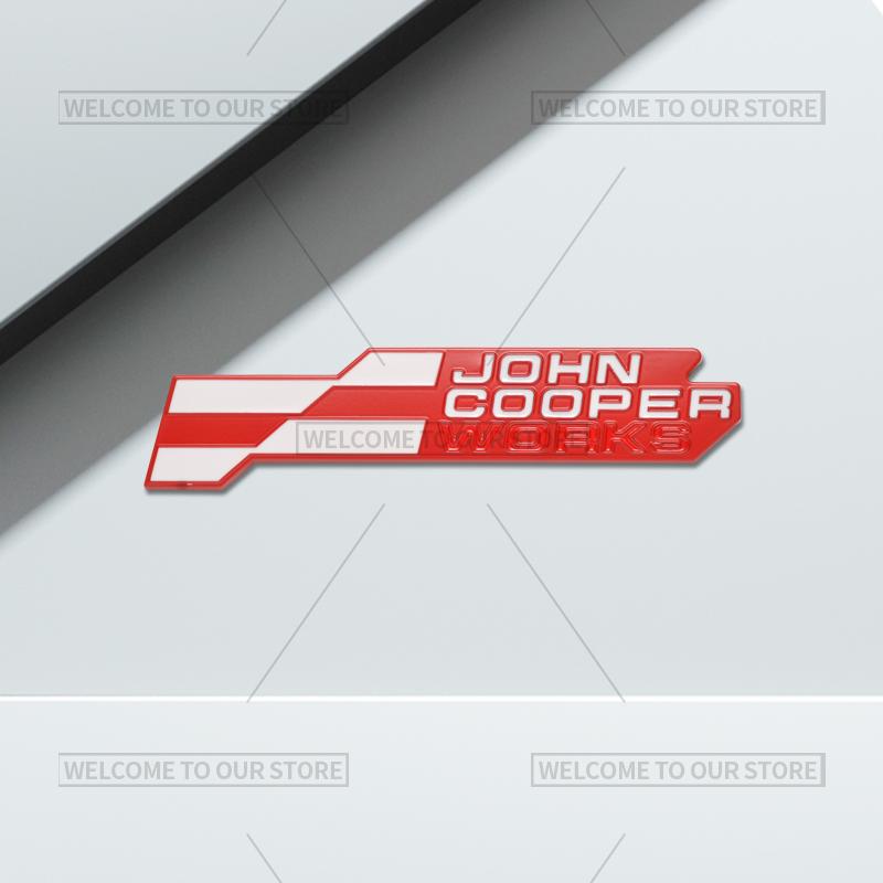 3D Car John Cooper Works Grille Emblem JCW Badge Metal Stickers Rear Trunk Decals For Mini Cooper S F66 F65 F67 U25 J01 J05 R61