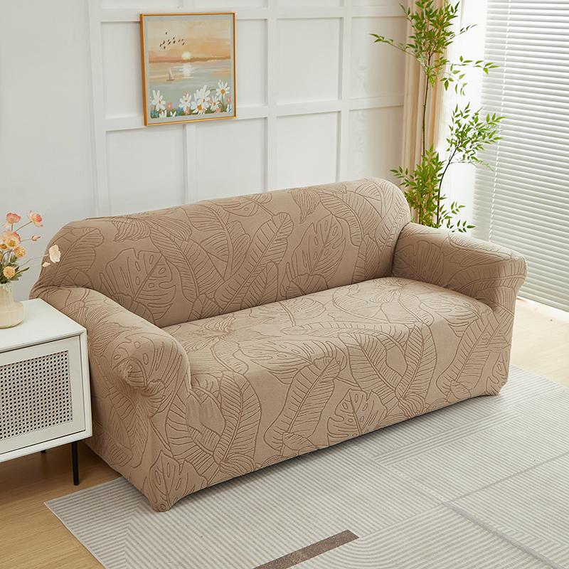 

1 шт. Наволочка на подушку для дивана с рисунком листьев, эластичная, мягкий жаккард, моющаяся, чехол на диван для гостиной 1piece 2 seater