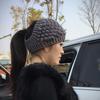 Women's Autumn/Winter Korean Knitted Wide-Brim Headband: Warm Wool Headgear with Flower for Hair & Head Protection