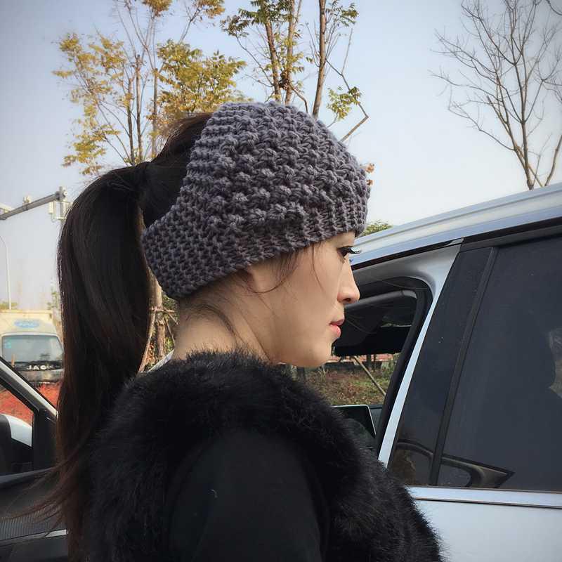 Women's Autumn/Winter Korean Knitted Wide-Brim Headband: Warm Wool Headgear with Flower for Hair & Head Protection