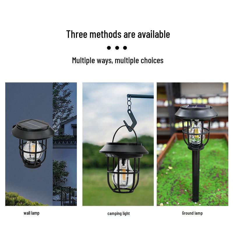 Solar Ground Plug Light - Outdoor Courtyard & Wall Light with Motion Sensor, Tungsten Filament for Garden, Lawn, Park, and Camping