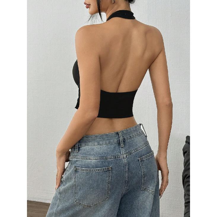 New Summer Casual Temperament Slim Fit Sexy Vest T-Shirt Sleeveless Suspender Versatile Top Strapless Women