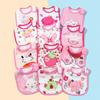 Random 5pcs/set Baby Girl Boy Feeding Bibs Waterproof Apron Cartoon Towel Kids Toddler Dinner Burp Cloths