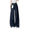 Deep Blue High Waisted Jeans Casual Wide Leg Jeans Straight Leg Jeans