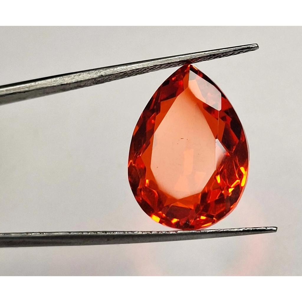 15-17 Ct Natural Mexican Fire Opal Pear Cut Stunning Certified Loose Gemstone