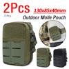 1/2 Stück Outdoor Molle Tasche Nylon Hüft-Handytasche Mehrzweck-Gürteltasche mit Klettverschluss zum Klettern Jagen