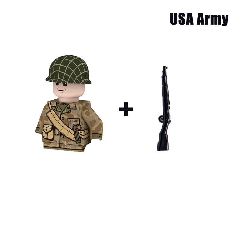 Kinderspielzeug WW2 Militär Armee Bausteine US UK Sowjet China Frankreich Soldaten Mini Actionfiguren Spielzeug für Kinder Weihnachtsgeschenke