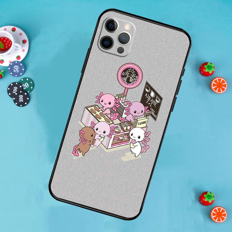 Süßes Tier Axolotl Handyhülle Für iPhone 17 Air 13 16 15 11 12 14 Pro Max 13 12 mini 15 16 Plus 16e Hülle Funda