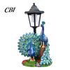 Muttertagsgeschenke für Gartenliebhaber Pfau Solarleuchte Außendekoration, Statue mit Laterne Harz Hofskulpturen Terrasse Rasen Weg Landschaft
