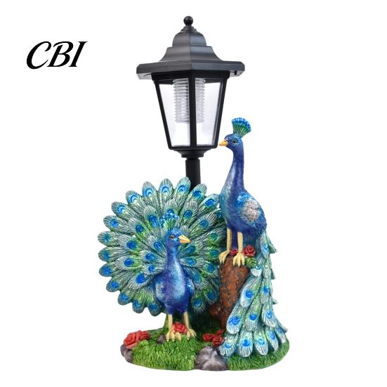 Muttertagsgeschenke für Gartenliebhaber Pfau Solarleuchte Außendekoration, Statue mit Laterne Harz Hofskulpturen Terrasse Rasen Weg Landschaft